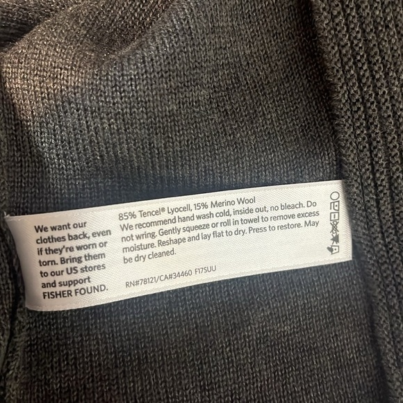 Eileen Fisher Grey Wool Blend Cardigan Size 2X - Picture 4 of 4